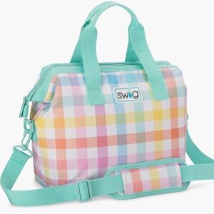 Swig Pastel Plaid Cooler Bag